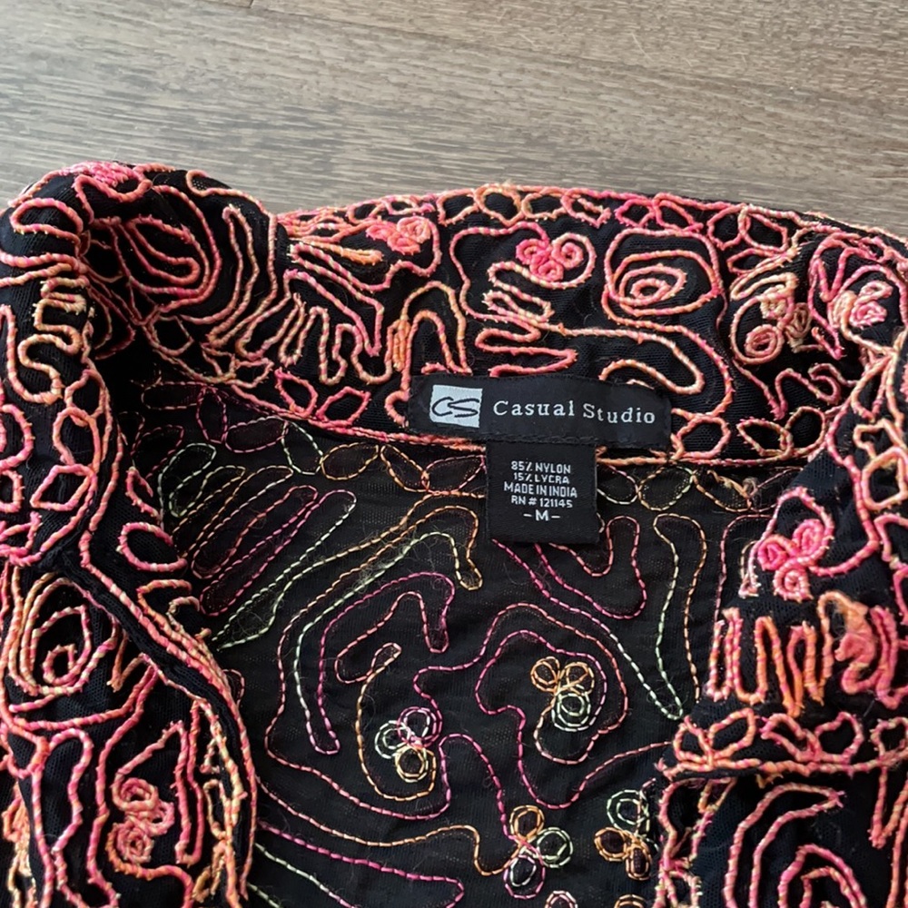 funky neon 80s pattern zip up jacket - Picture 3 of 10